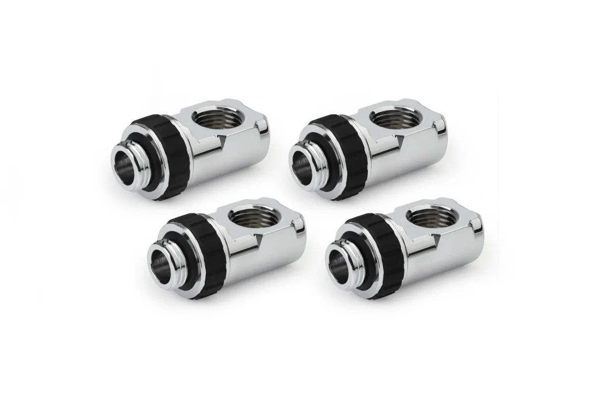 Alphacool Apex Grip adapter 90 OT/IT G1/4 rotatable chrome Set 4 pcs