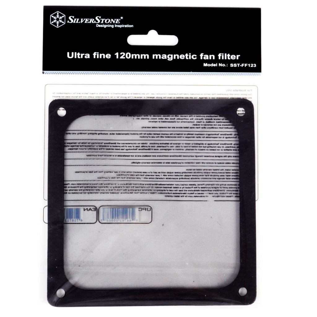 Silverstone Magnetic Ultra Fine Fan Dust Filter Black 120mm