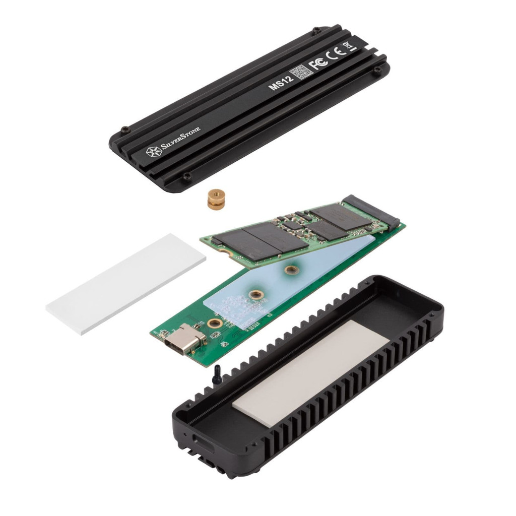 Silverstone MS12 M.2 USB 3.2 Type-C External Enclosure