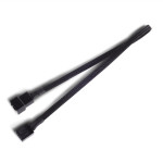 Silverstone 3pin PWM Fan Extension Black Sleeved Cable 30cm
