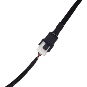Silverstone 3pin PWM Fan Extension Black Sleeved Cable 30cm