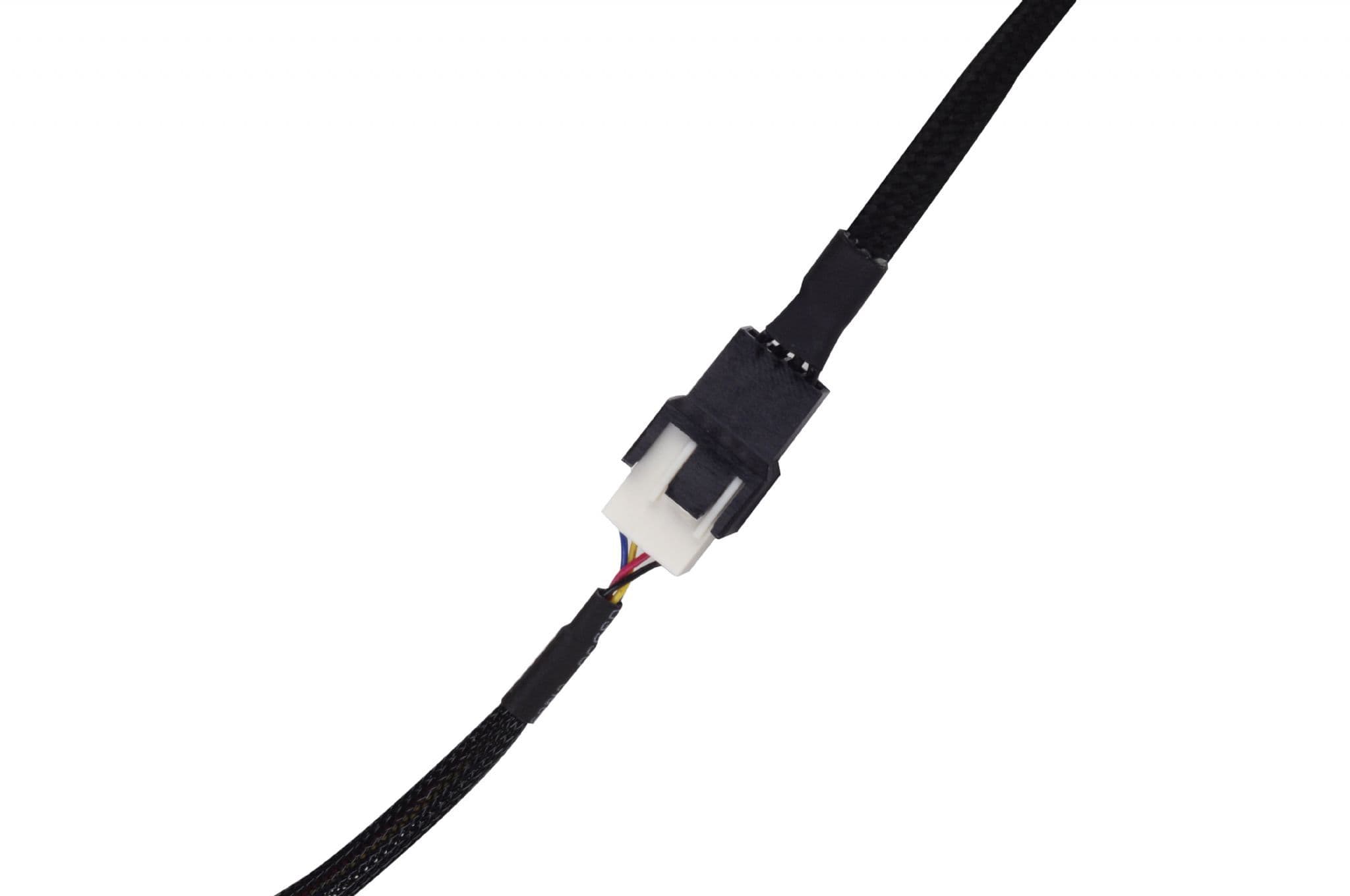 Silverstone 3pin PWM Fan Extension Black Sleeved Cable 30cm