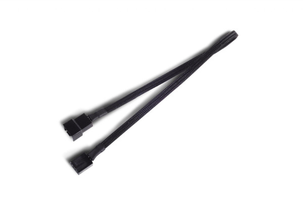 Silverstone 3pin PWM Fan Extension Black Sleeved Cable 30cm