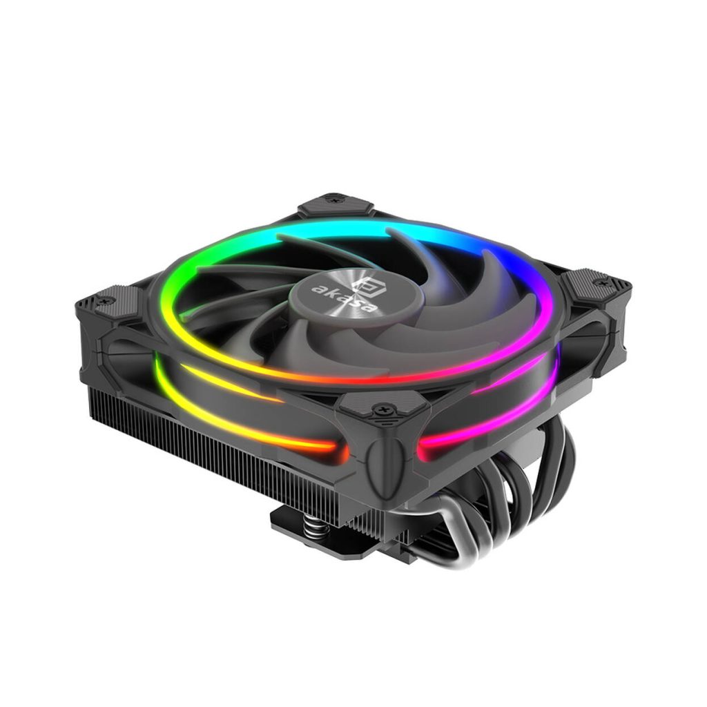 Akasa SOHO H6L M2 Low-Profile CPU Cooler, ARGB - 120mm, black