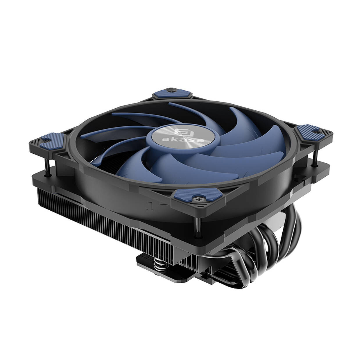 Akasa ALUCIA H6L M2 Low-Profile CPU Cooler - 120mm, black / blue