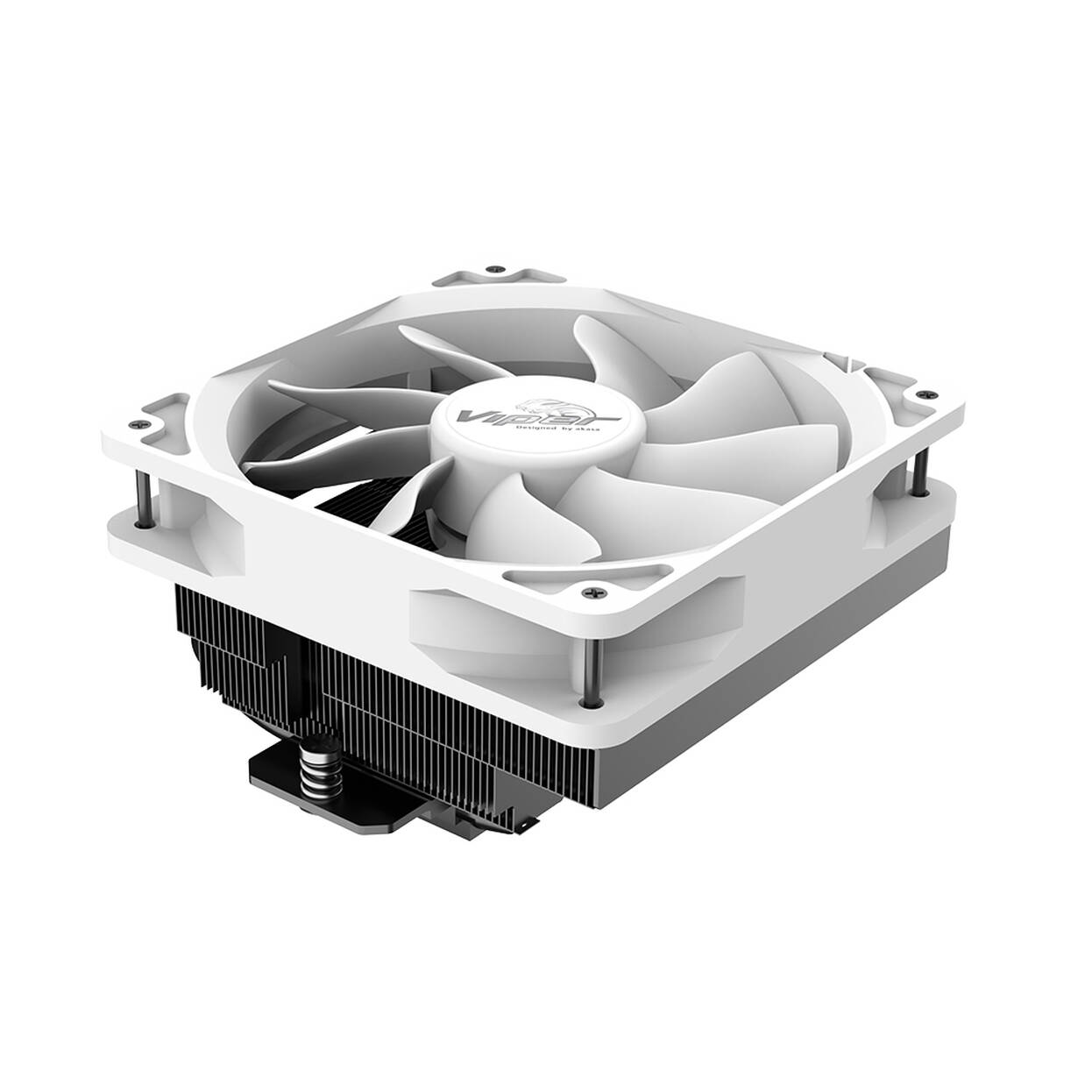 Akasa VIPER H6L M2 Low-Profile CPU Cooler - 120mm, white