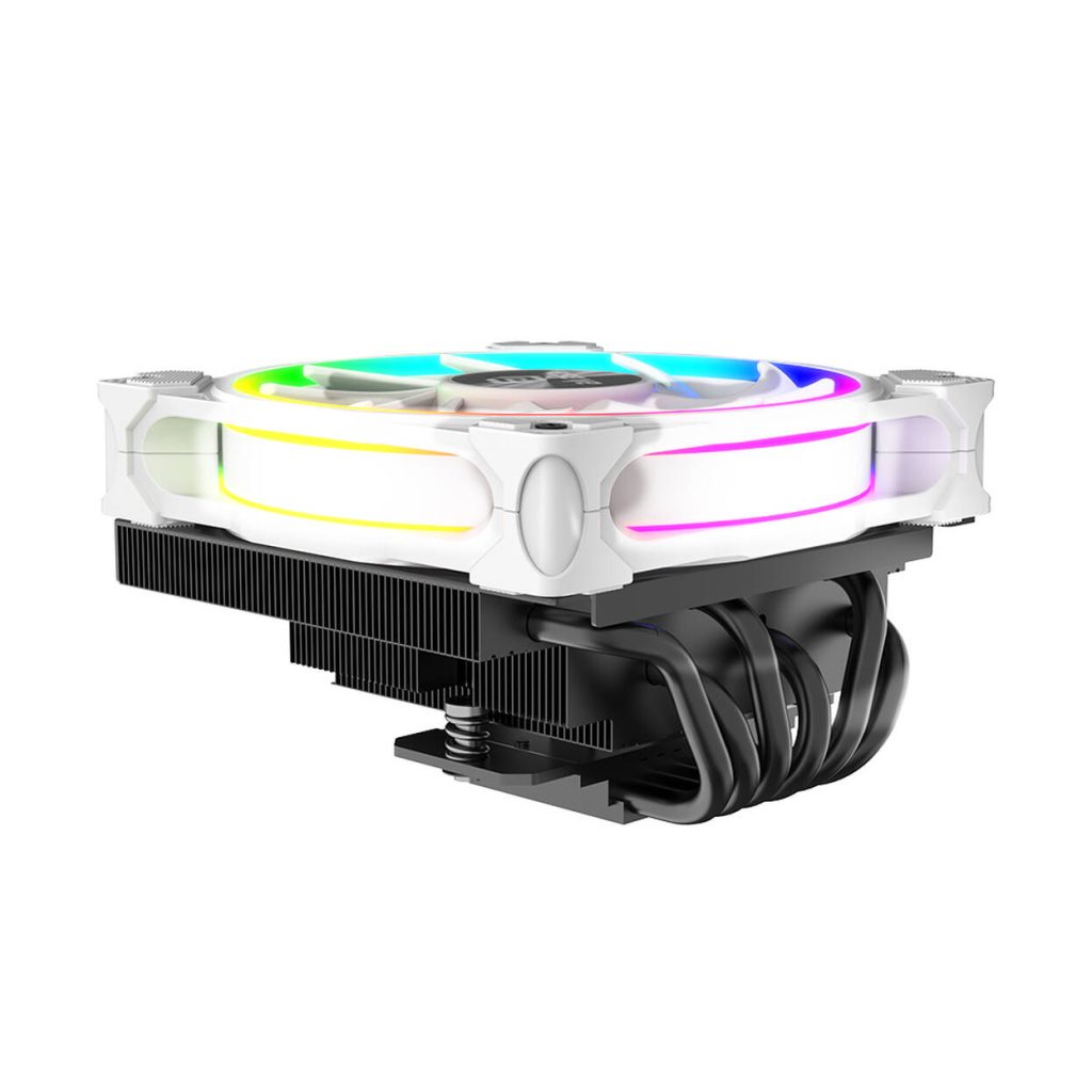 Akasa SOHO H6L M2 Low-Profile CPU Cooler, ARGB - 120mm, white