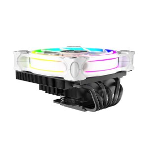 Akasa SOHO H6L M2 Low-Profile CPU Cooler, ARGB - 120mm, white