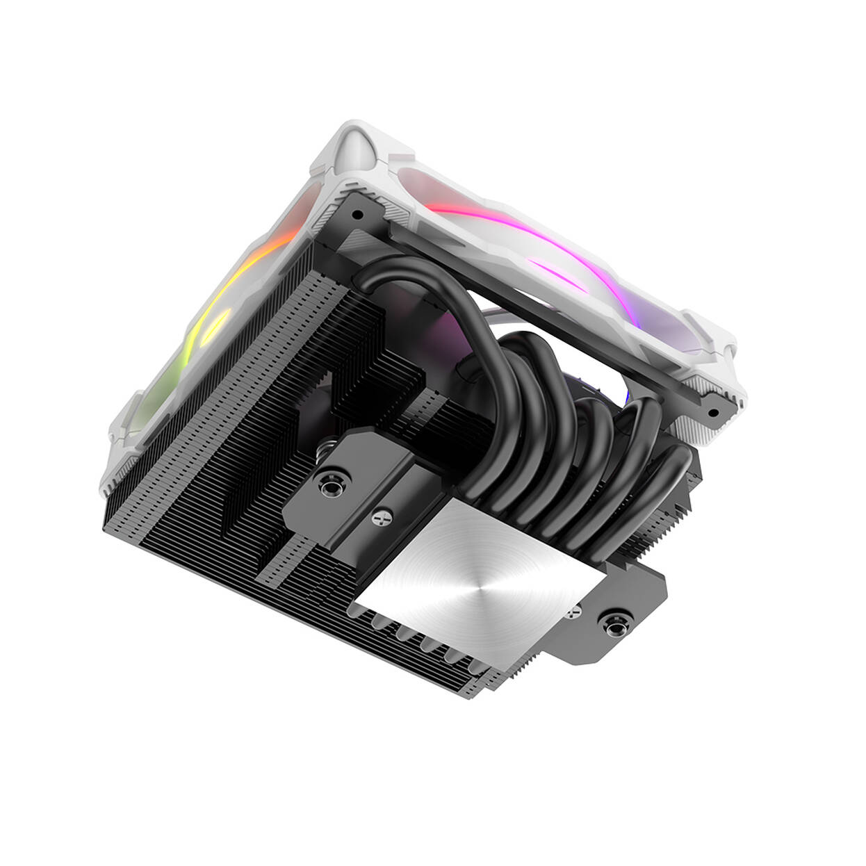 Akasa SOHO H6L M2 Low-Profile CPU Cooler, ARGB - 120mm, white