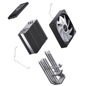 Jonsbo CR-1000MAX V2 CPU Cooler, PWM, ARGB - black