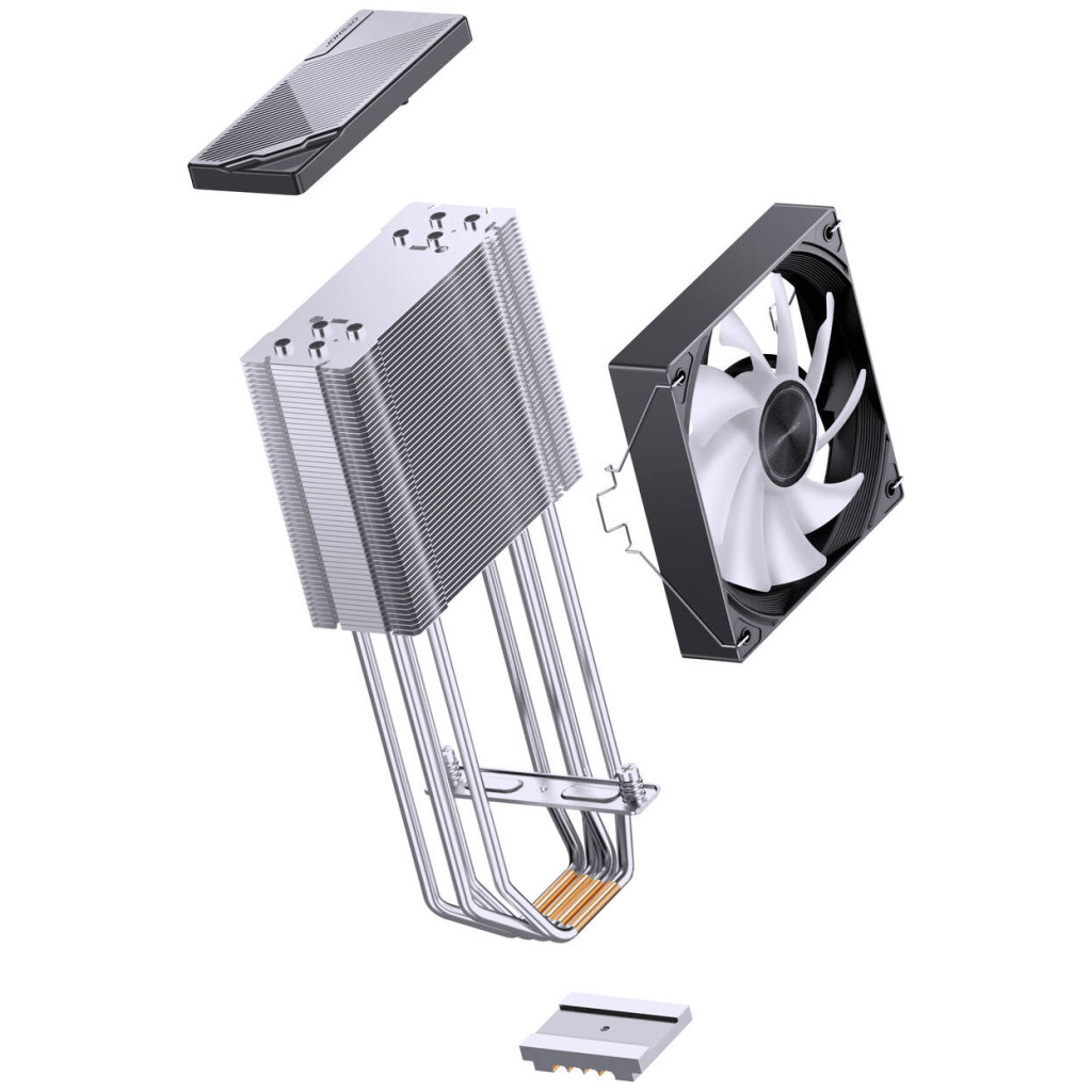 Jonsbo CA40 CPU Cooler PWM, RGB - black