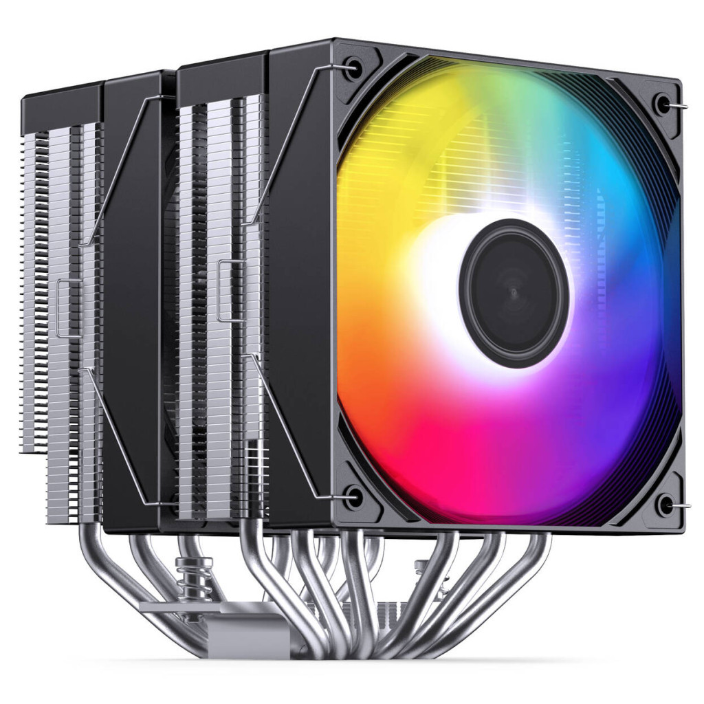 Jonsbo CB80 CPU cooler, dual-tower, 2 x 120mm, PWM, RGB - black
