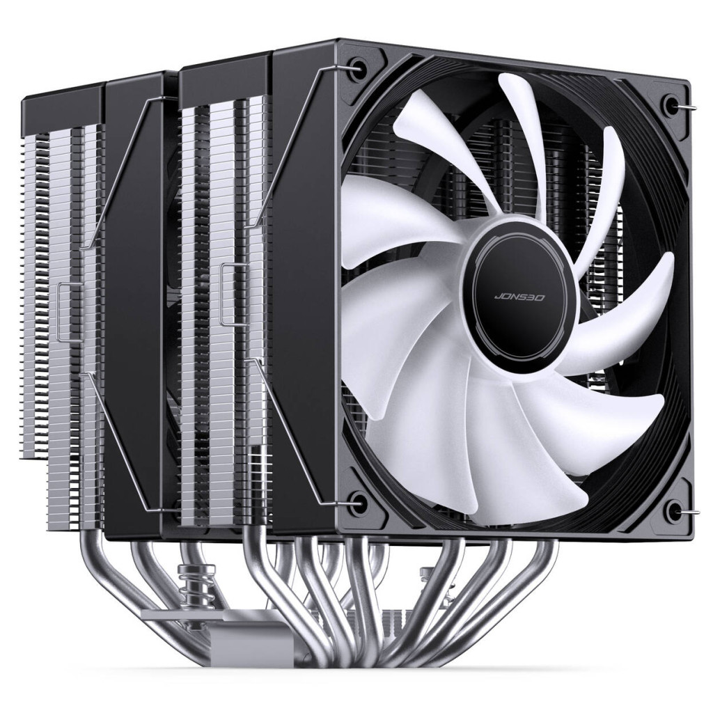 Jonsbo CB80 CPU cooler, dual-tower, 2 x 120mm, PWM, RGB - black