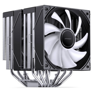 Jonsbo CB80 CPU cooler, dual-tower, 2 x 120mm, PWM, RGB - black