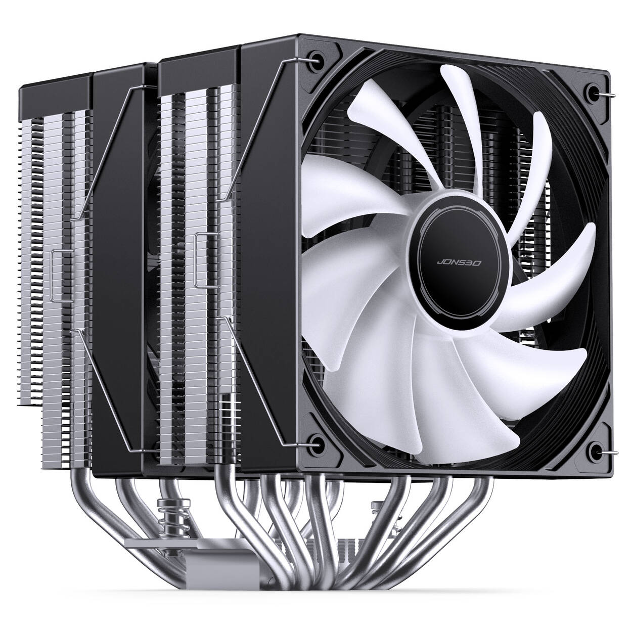 Jonsbo CB80 CPU cooler, dual-tower, 2 x 120mm, PWM, RGB - black