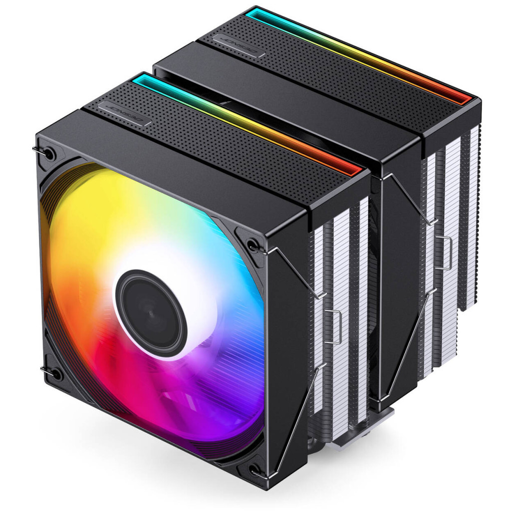 Jonsbo CB80 CPU cooler, dual-tower, 2 x 120mm, PWM, RGB - black