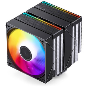 Jonsbo CB80 CPU cooler, dual-tower, 2 x 120mm, PWM, RGB - black