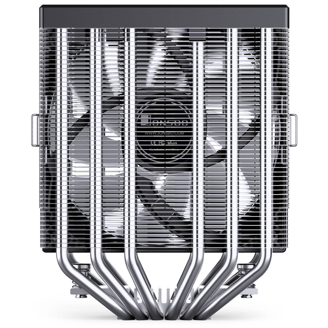 Jonsbo CB80 CPU cooler, dual-tower, 2 x 120mm, PWM, RGB - black