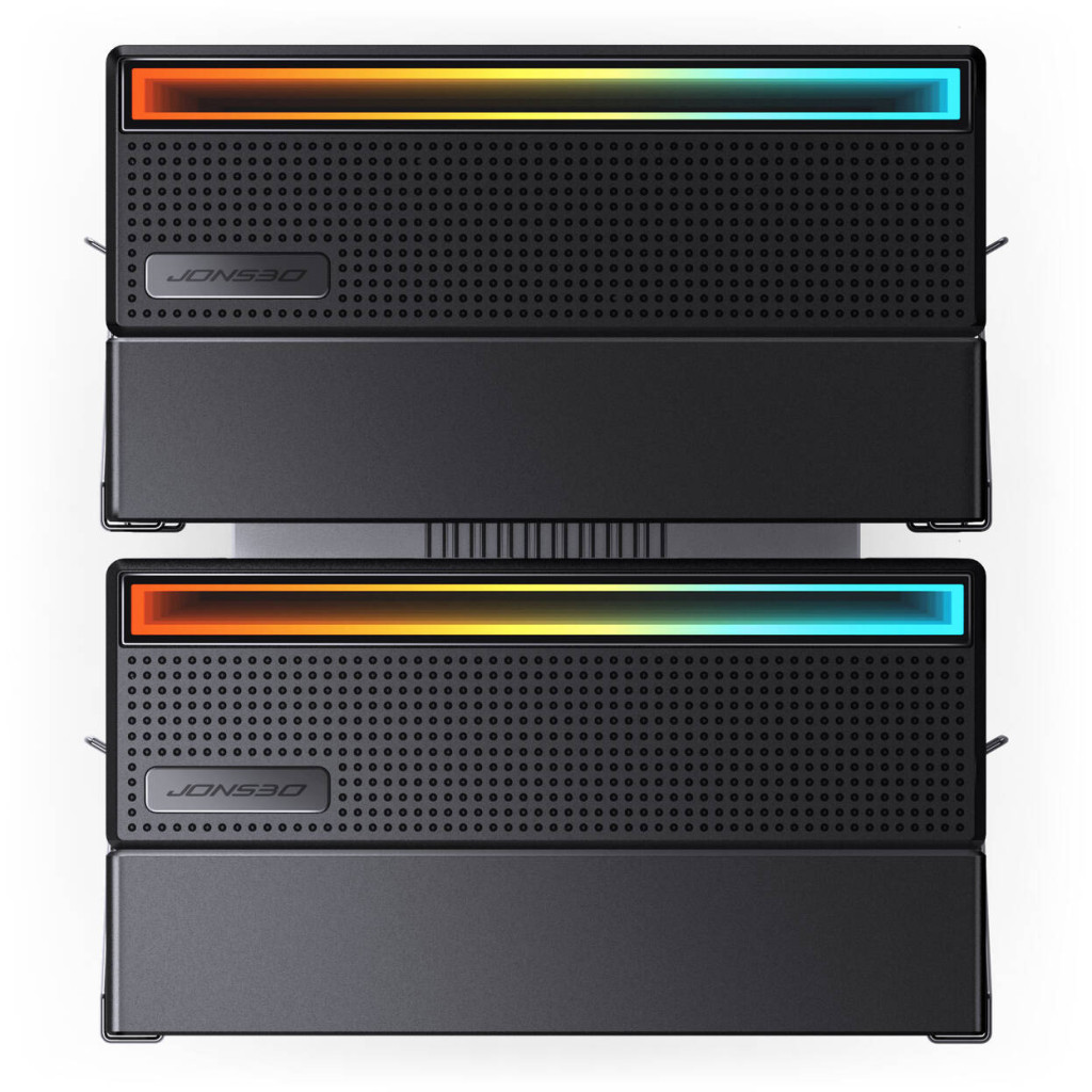 Jonsbo CB80 CPU cooler, dual-tower, 2 x 120mm, PWM, RGB - black