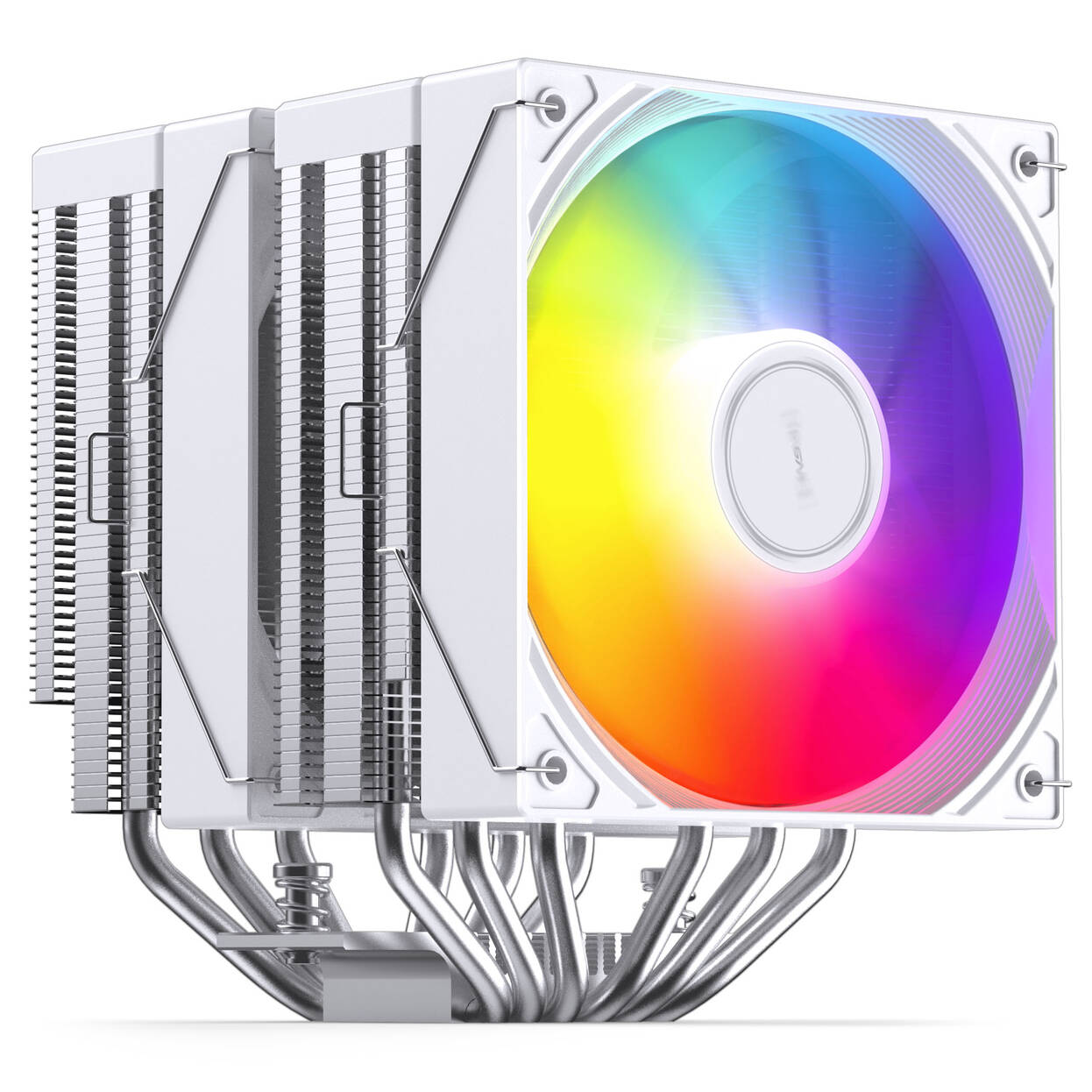 Jonsbo CB80 CPU Cooler, Dual-Tower, 2 x 120mm, PWM, RGB - white
