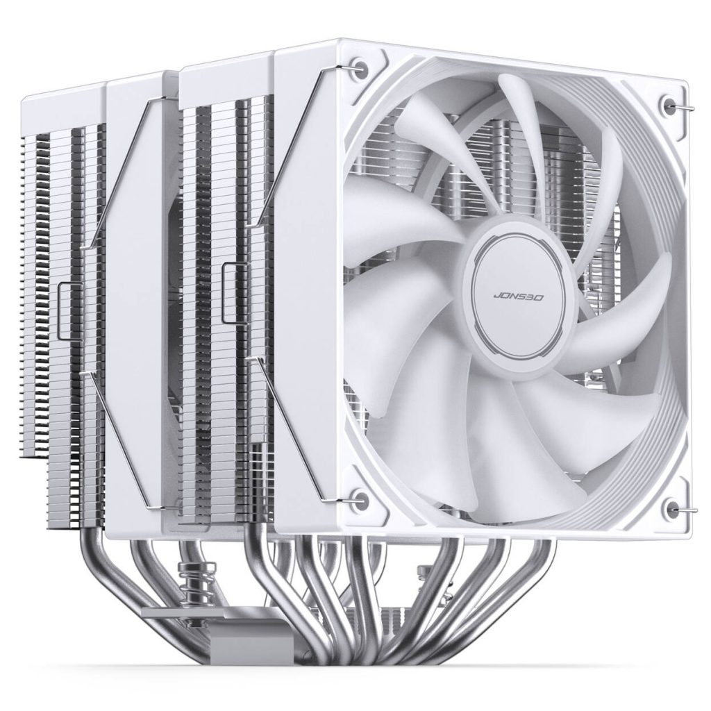 Jonsbo CB80 CPU Cooler, Dual-Tower, 2 x 120mm, PWM, RGB - white
