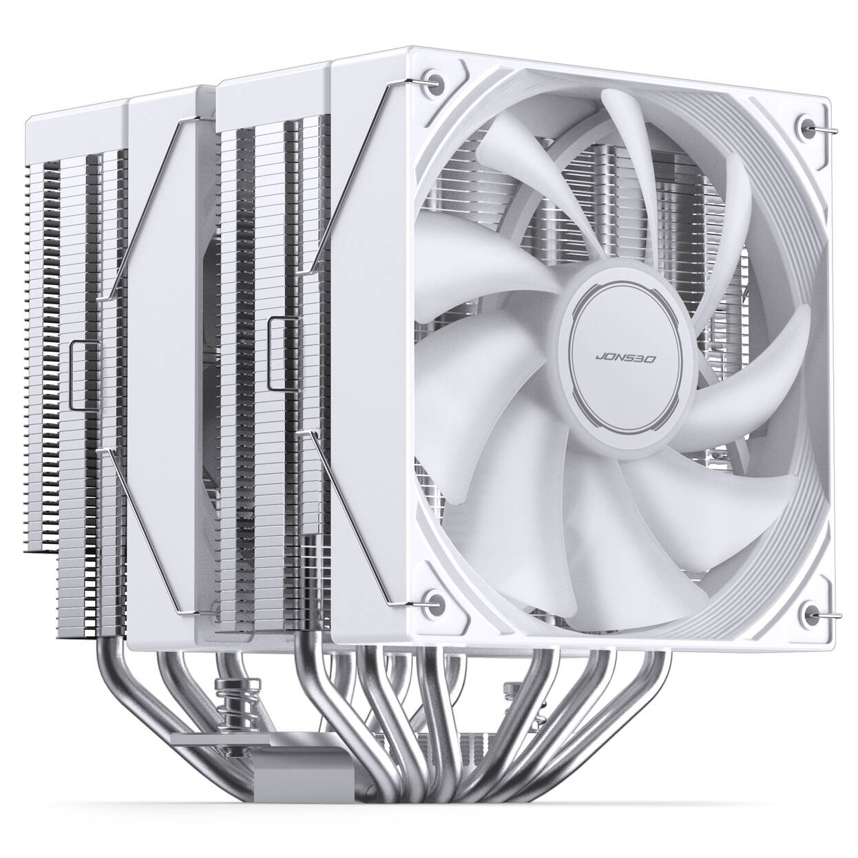 Jonsbo CB80 CPU Cooler, Dual-Tower, 2 x 120mm, PWM, RGB - white