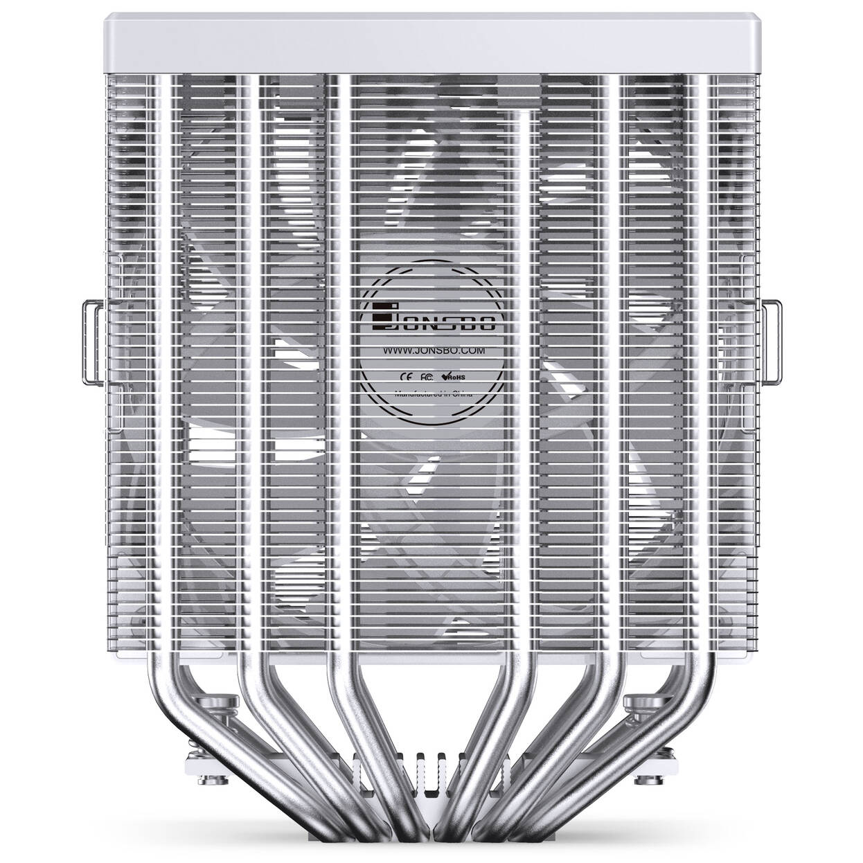 Jonsbo CB80 CPU Cooler, Dual-Tower, 2 x 120mm, PWM, RGB - white