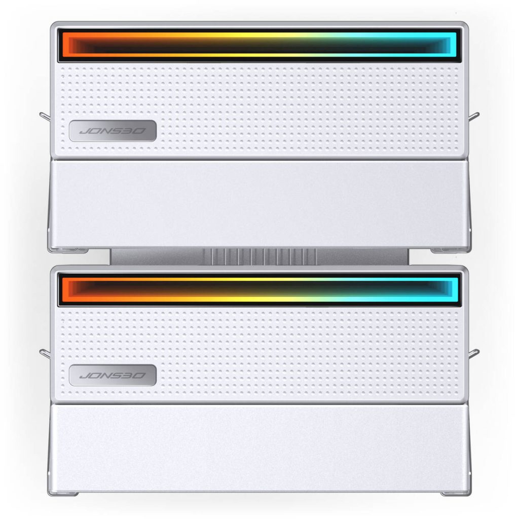 Jonsbo CB80 CPU Cooler, Dual-Tower, 2 x 120mm, PWM, RGB - white