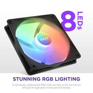 NZXT F140 RGB CORE 140mm Twin Fan Pack Black