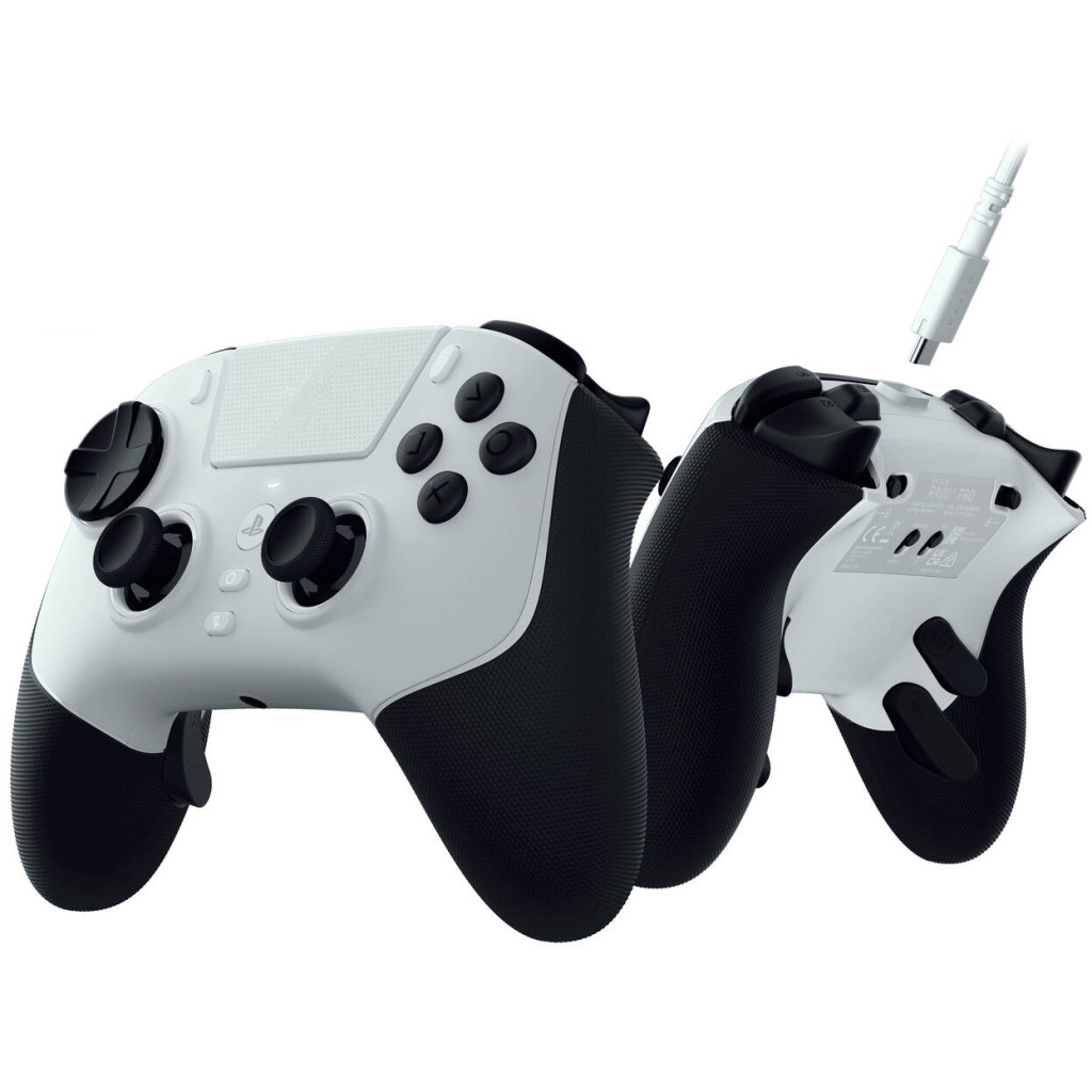 Razer Raiju V3 Pro Wireless PS5/PC Controller, Pro Buttons, Symmetrical Layout - White