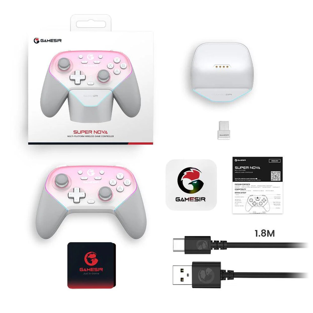 GameSir Super Nova Multiplatform Gamepad – pink