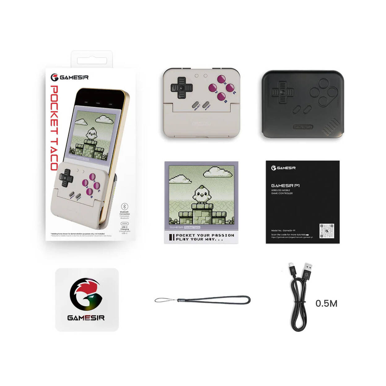 GameSir P1 Pocket Taco - Bluetooth Mobile Gaming Controller