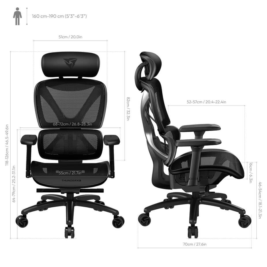 TX3 XTC Mesh Black Gaming Chair : image 4