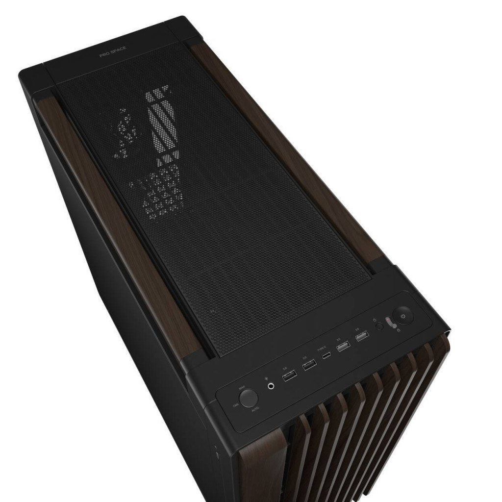 ASUS ProArt PA602 PC Case, Mid-Tower, E-ATX - Black/Brown, Wood