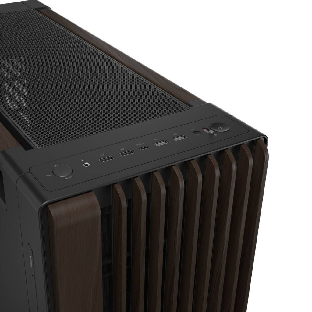 ASUS ProArt PA602 PC Case, Mid-Tower, E-ATX - Black/Brown, Wood
