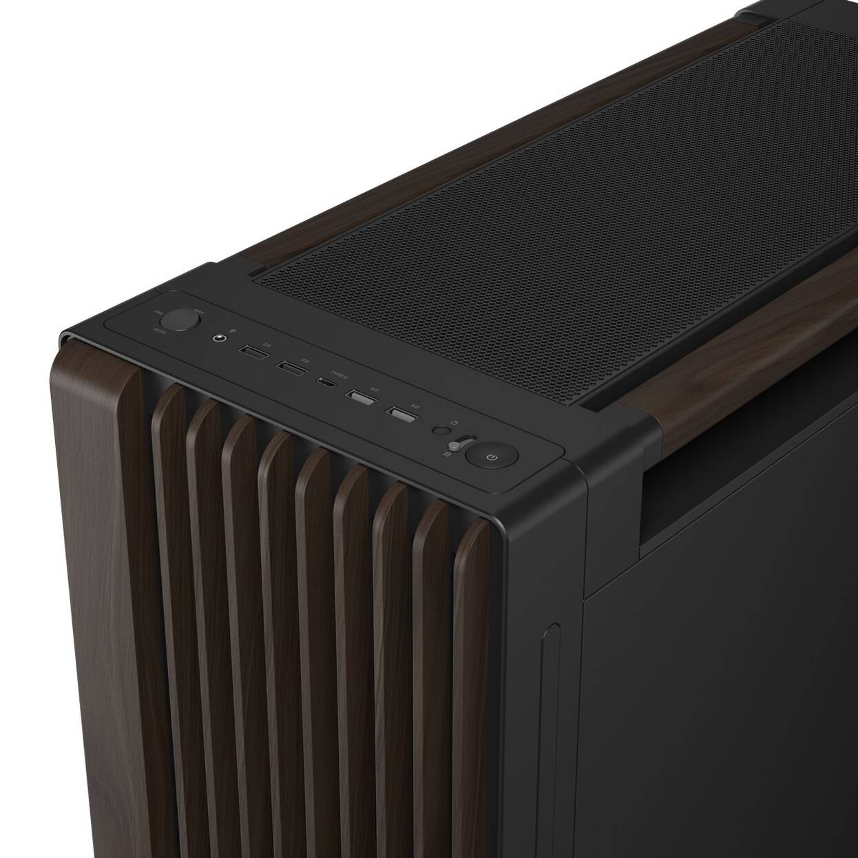 ASUS ProArt PA602 PC Case, Mid-Tower, E-ATX - Black/Brown, Wood