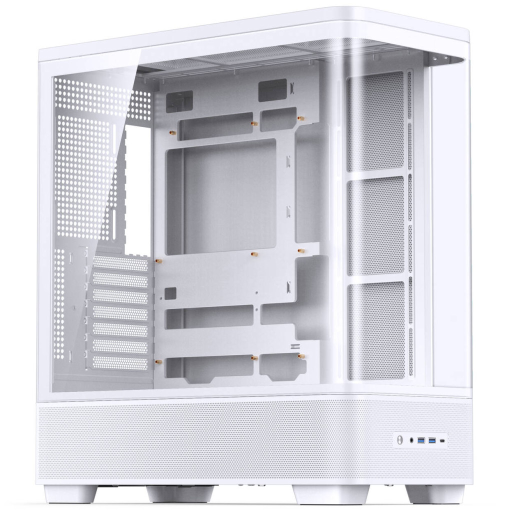 Jonsbo TK-5 PC Case, Mid Tower, ATX, Tempered Glass - white