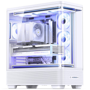 Jonsbo TK-5 PC Case, Mid Tower, ATX, Tempered Glass - white