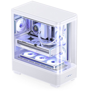 Jonsbo TK-5 PC Case, Mid Tower, ATX, Tempered Glass - white