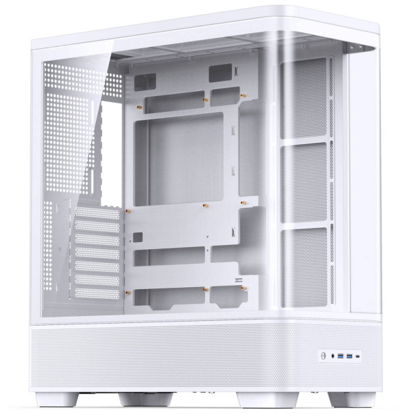 Jonsbo TK-5 PC Case, Mid Tower, ATX, Tempered Glass – white