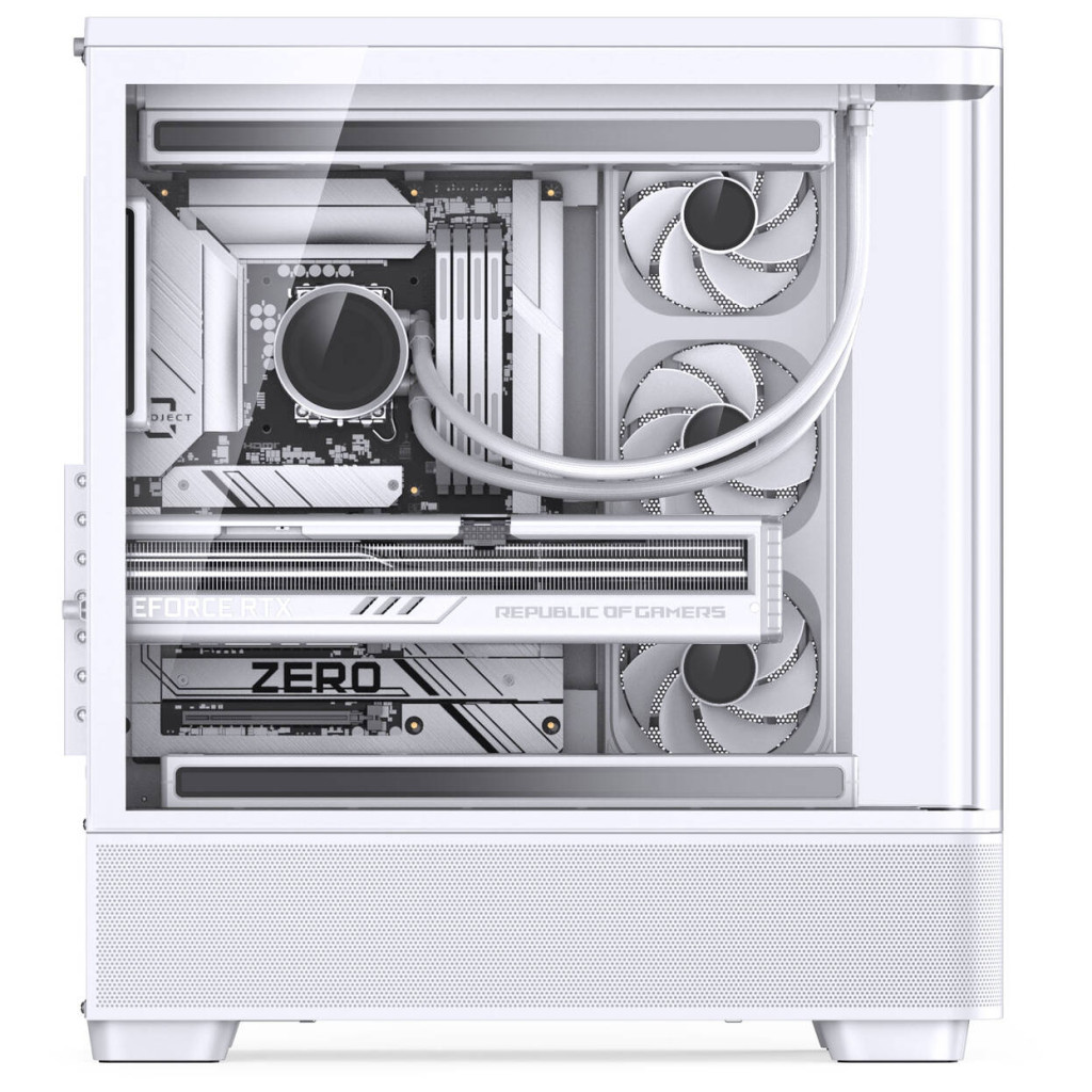 Jonsbo TK-5 PC Case, Mid Tower, ATX, Tempered Glass - white