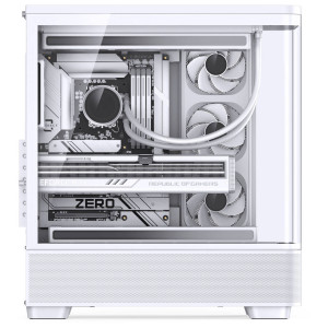Jonsbo TK-5 PC Case, Mid Tower, ATX, Tempered Glass - white