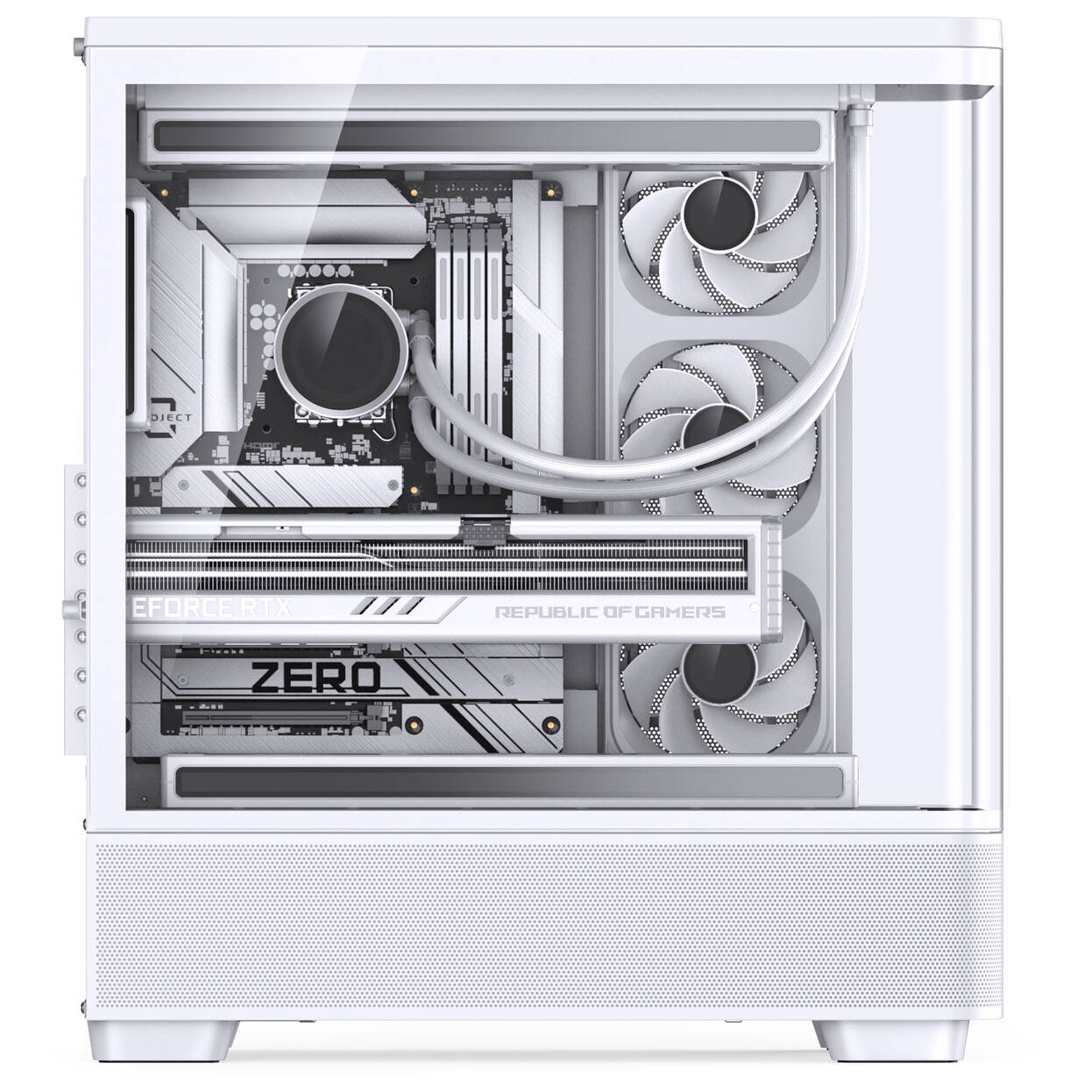 Jonsbo TK-5 PC Case, Mid Tower, ATX, Tempered Glass - white
