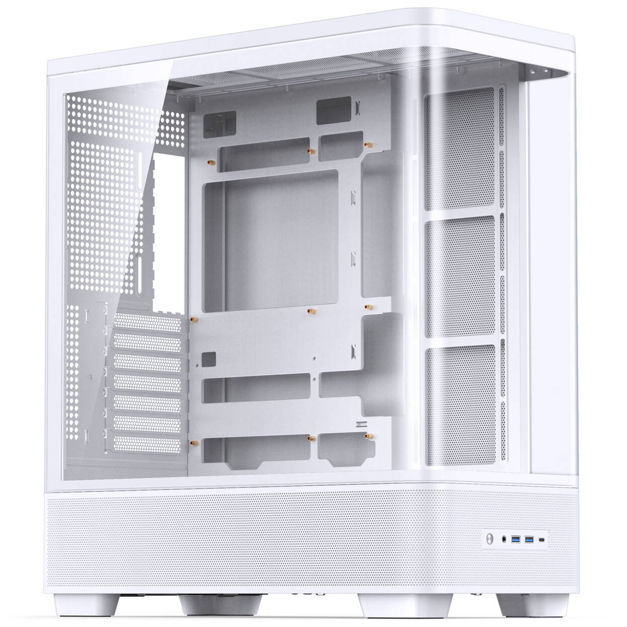 Jonsbo TK-5 PC Case, Mid Tower, ATX, Tempered Glass - white