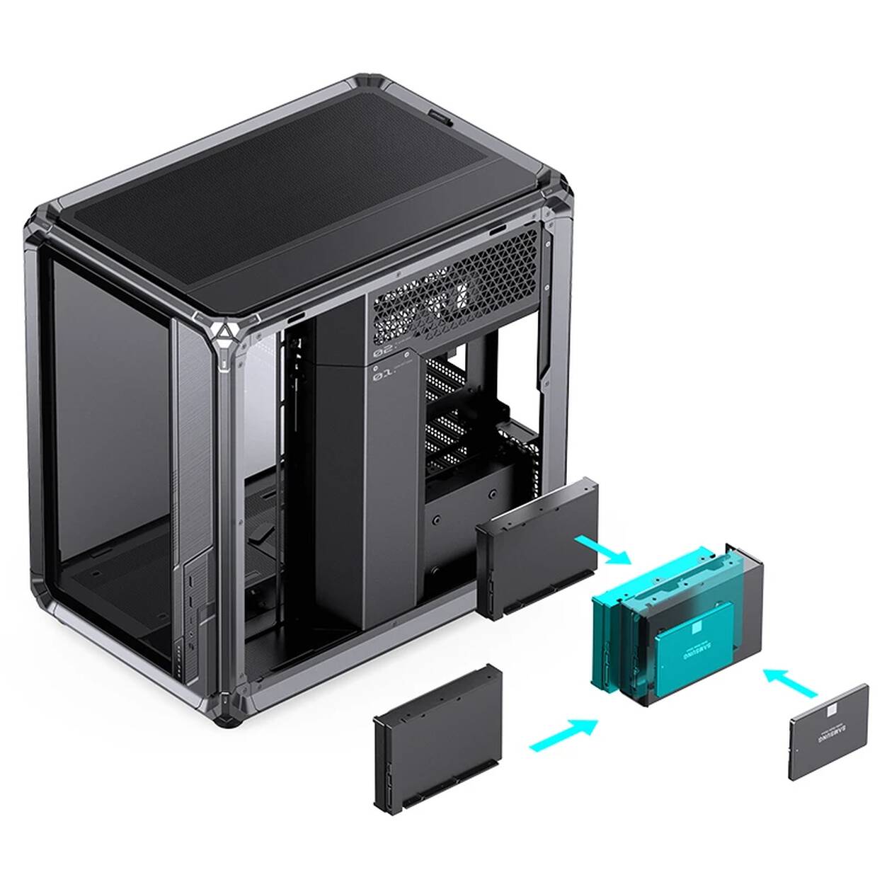 Jonsbo X400 Pro PC Case, Mid Tower, ATX, Tempered Glass - Grey
