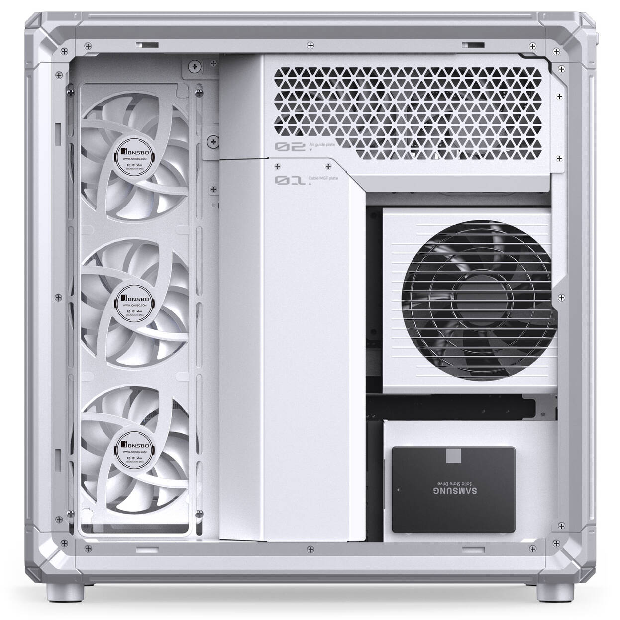 Jonsbo X400 PC Case, Midi-Tower, ATX, Tempered Glass - White