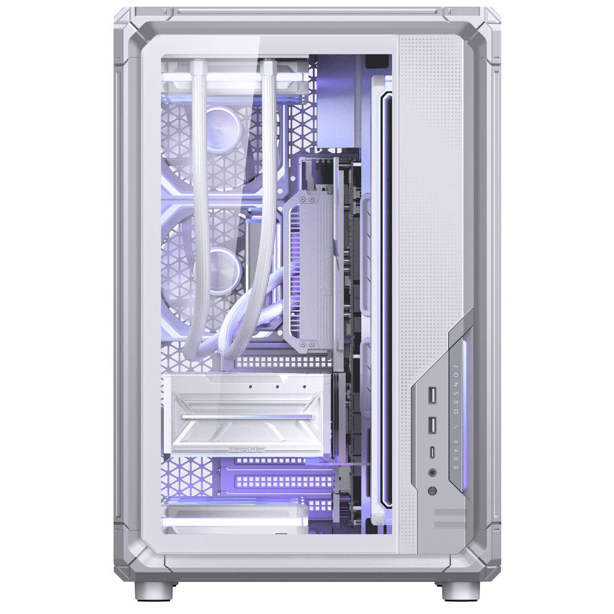 Jonsbo X400 PC Case, Midi-Tower, ATX, Tempered Glass - White