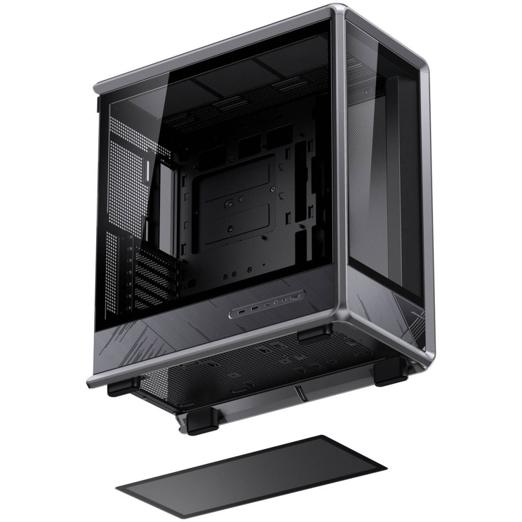 Jonsbo D401 PC Case, Mid-Tower, ATX, Tempered Glass - black
