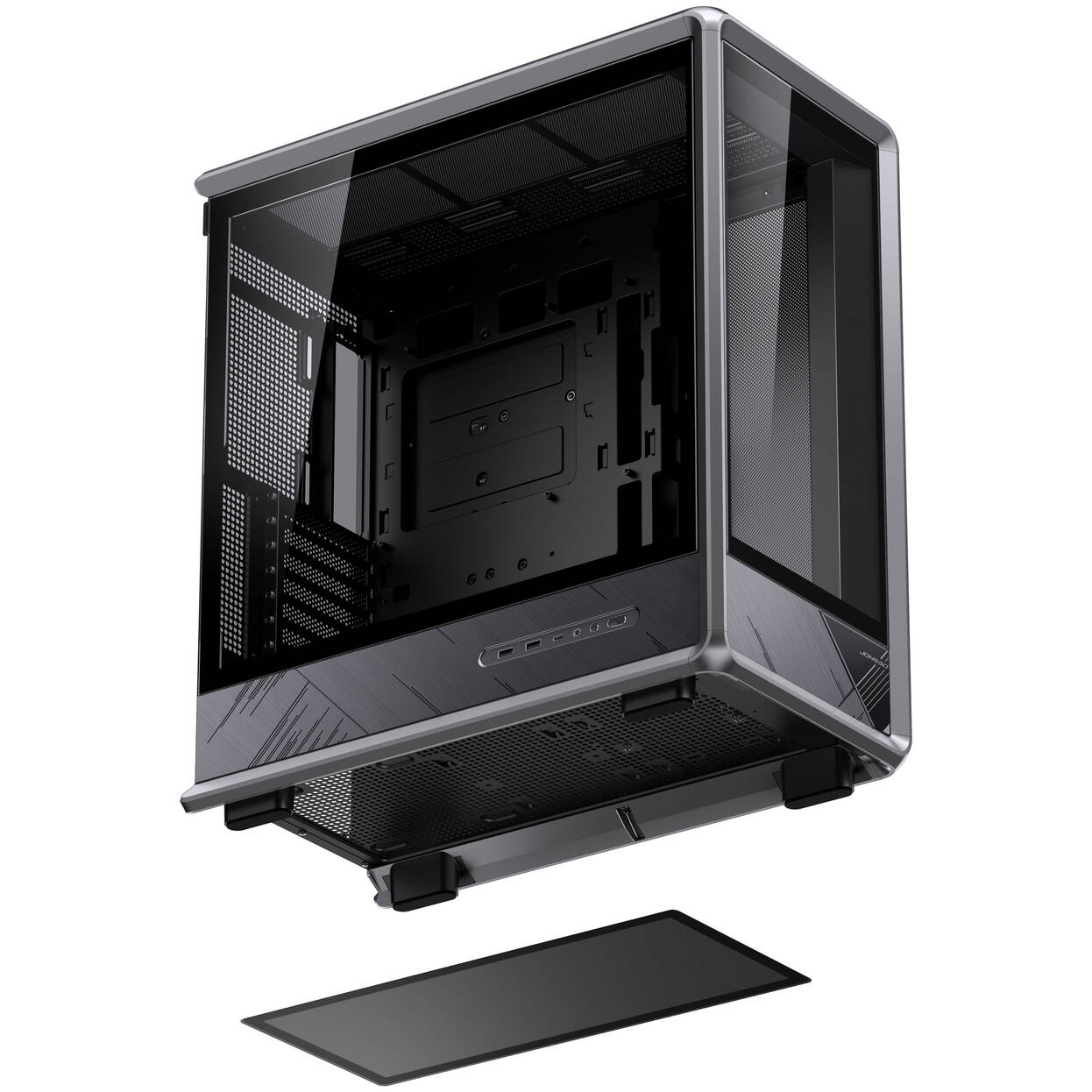 Jonsbo D401 PC Case, Mid-Tower, ATX, Tempered Glass - black