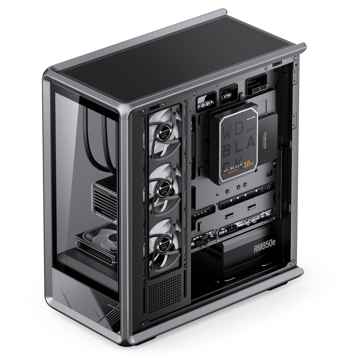 Jonsbo D401 PC Case, Mid-Tower, ATX, Tempered Glass - black